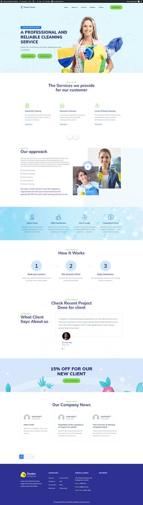 Duster Cleaner — Professional Cleaning Service Website