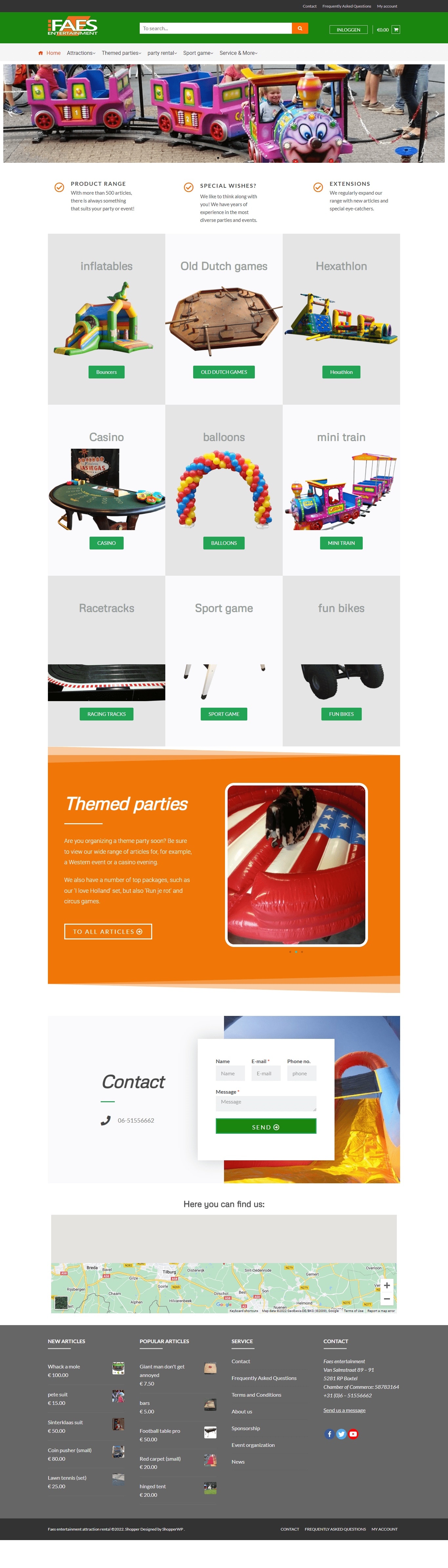 Feas Entertainment — Attractions Rental Website
