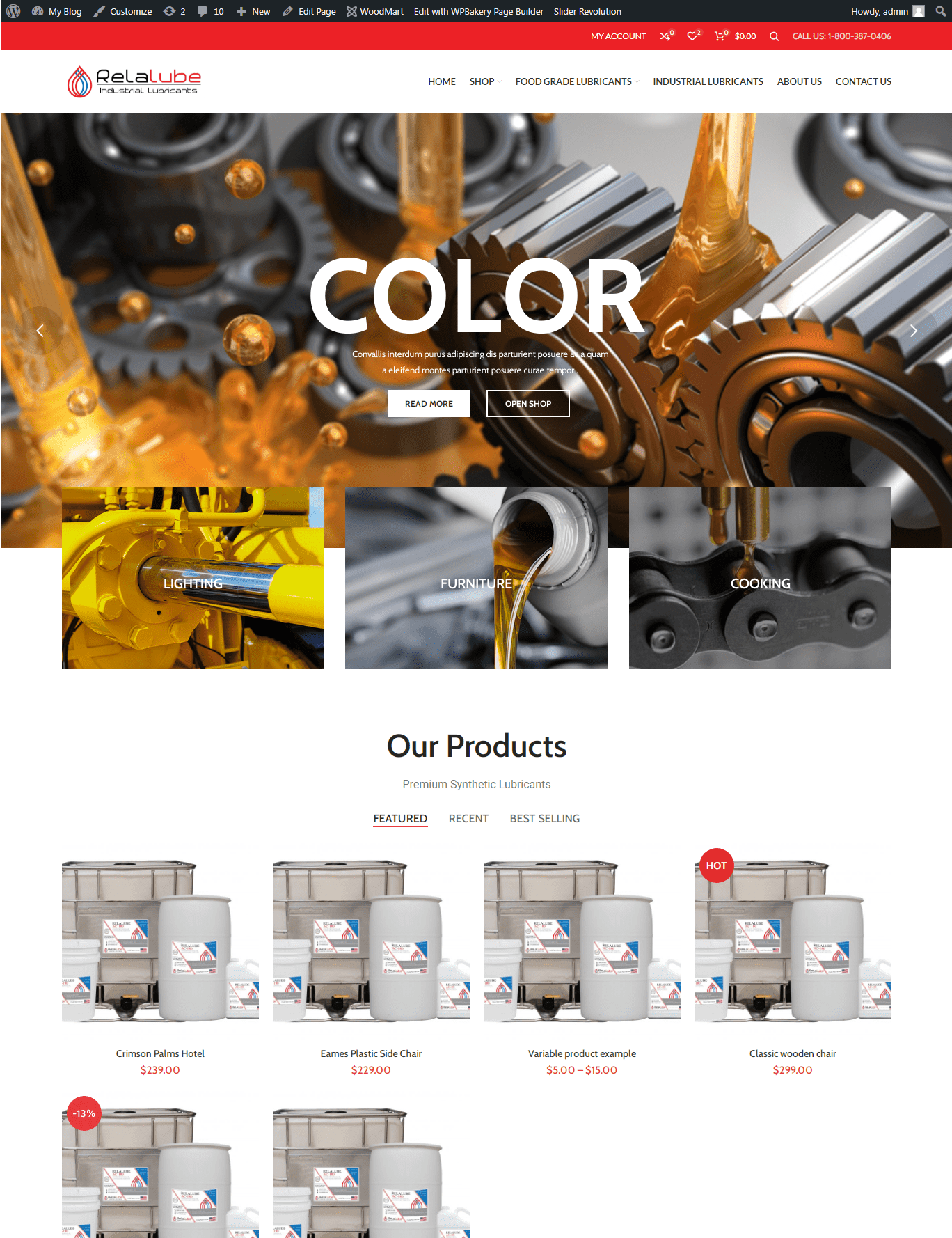 Lubricants E-commerce Website