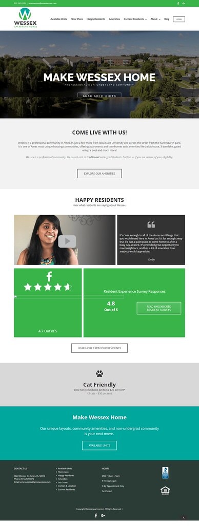 Wessex — Apartment Community Website