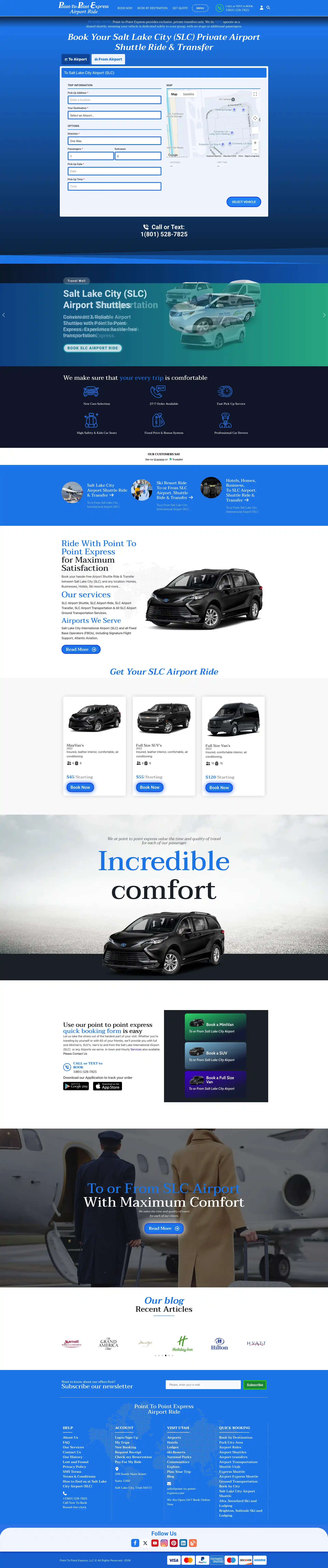 Point to Point Express — Ride-Hailing & Logistics Website