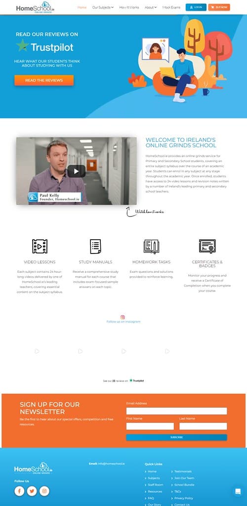 HomeSchool.ie — Online Education Platform